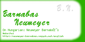 barnabas neumeyer business card